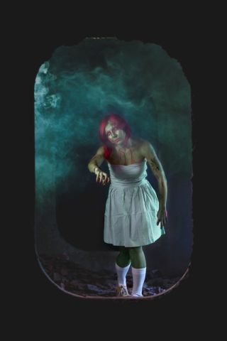 Мистическая фотосессия с дымом в Зеленограде